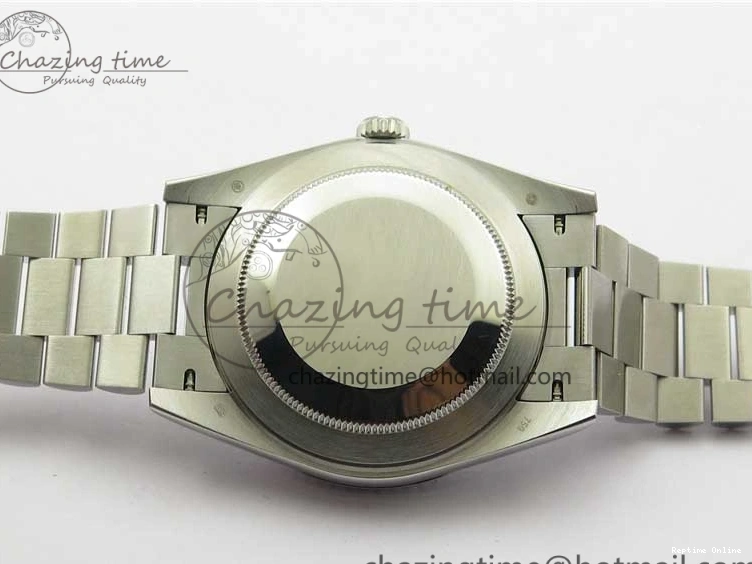 0417 Day Date 40mm SS BP Maker Best Edition Diamond Bezel Blue Dial Arabic Markers On SS Bracelet A Lightweight 2883